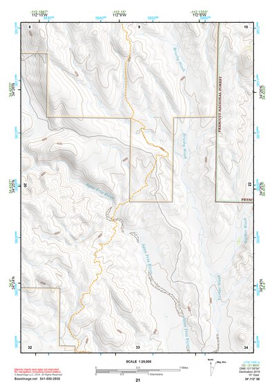 34112SE Page 21 Bradshaw Mountains Topo Preview 1