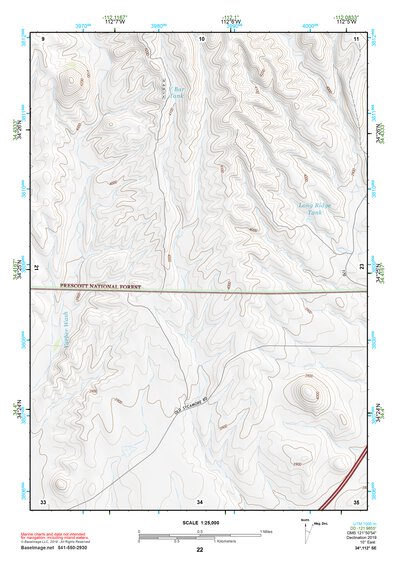 34112SE Page 22 Bradshaw Mountains Topo Preview 1