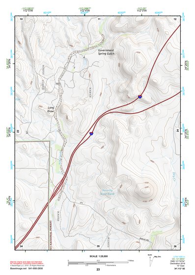 34112SE Page 23 Bradshaw Mountains Topo Preview 1