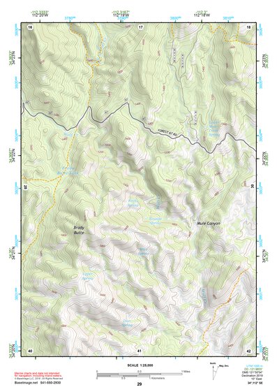 34112SE Page 29 Bradshaw Mountains Topo Preview 1