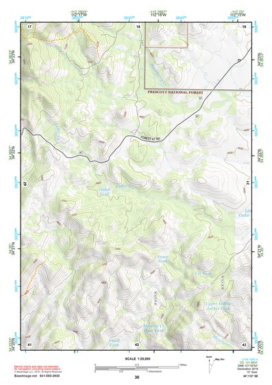 34112SE Page 30 Bradshaw Mountains Topo Preview 1
