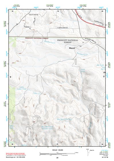 34112SE Page 31 Bradshaw Mountains Topo Preview 1