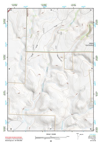 34112SE Page 35 Bradshaw Mountains Topo Preview 1
