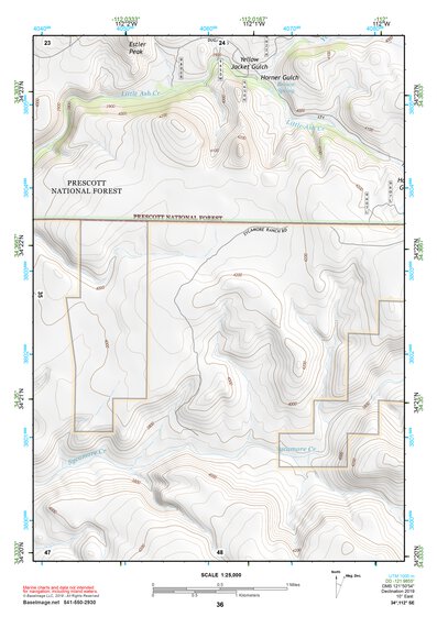 34112SE Page 36 Bradshaw Mountains Topo Preview 1