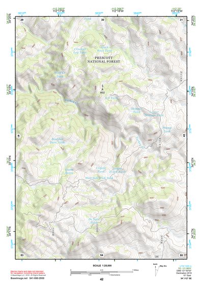 34112SE Page 42 Bradshaw Mountains Topo Preview 1