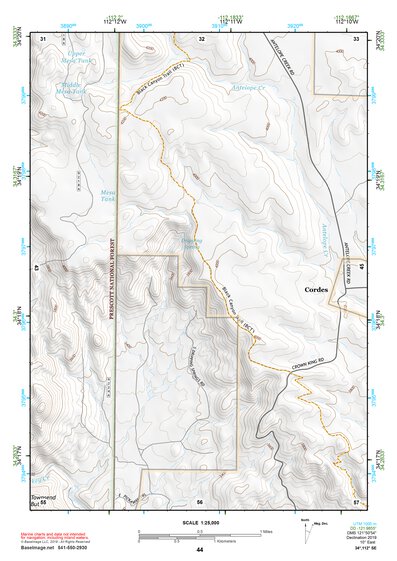 34112SE Page 44 Bradshaw Mountains Topo Preview 1