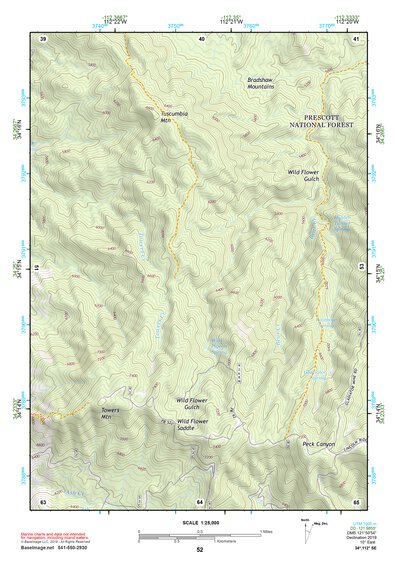 34112SE Page 52 Bradshaw Mountains Topo Preview 1