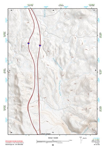 34112SE Page 58 Bradshaw Mountains Topo Preview 1