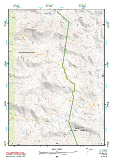 34112SE Page 67 Bradshaw Mountains Topo Preview 1