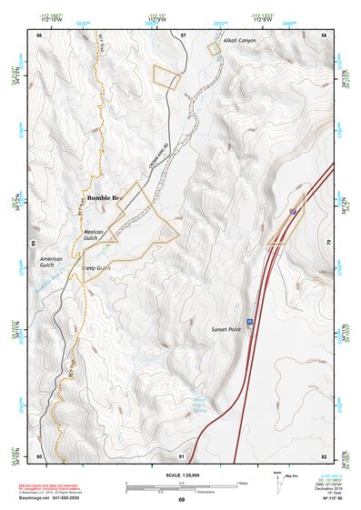 34112SE Page 69 Bradshaw Mountains Topo Preview 1