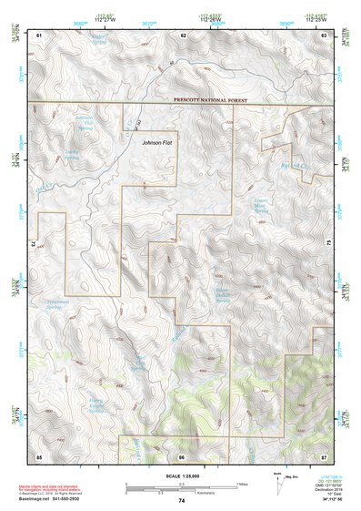 34112SE Page 74 Bradshaw Mountains Topo Preview 1