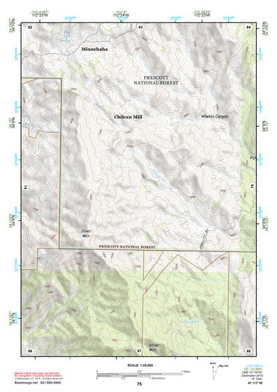 34112SE Page 75 Bradshaw Mountains Topo Preview 1