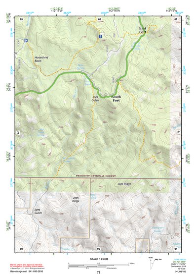 34112SE Page 78 Bradshaw Mountains Topo Preview 1