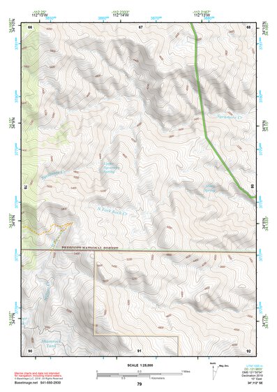 34112SE Page 79 Bradshaw Mountains Topo Preview 1