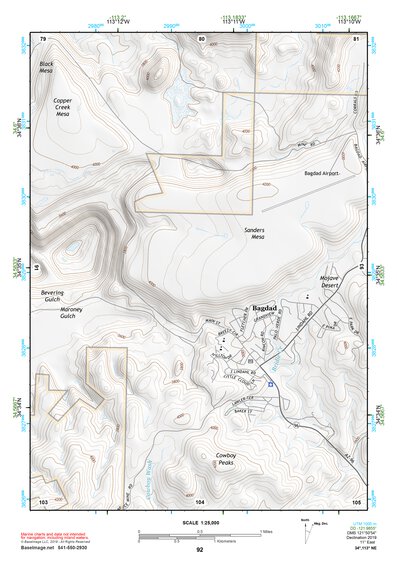 34113NE Page 92 Bagdad Topo Preview 1