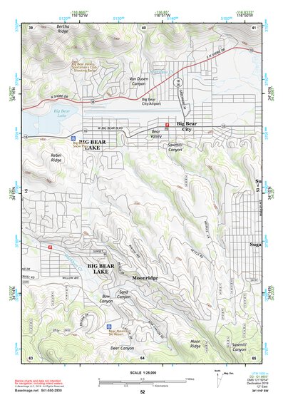 34116SW Page 52 Big Bear Lake Topo Preview 1
