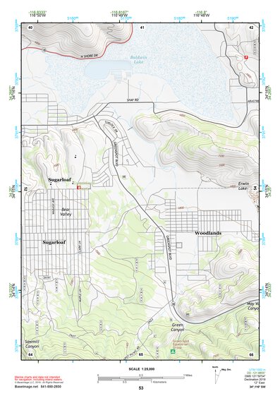 34116SW Page 53 Big Bear Lake Topo Preview 1