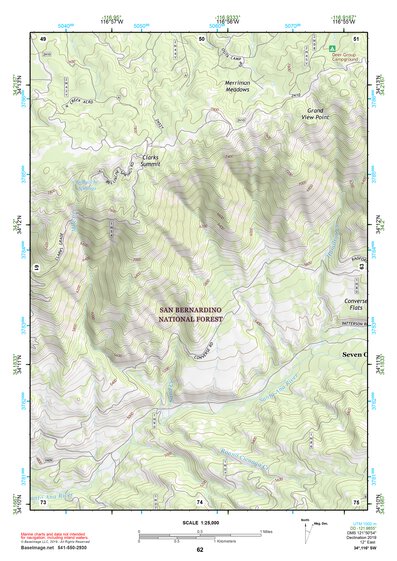34116SW Page 62 Big Bear Lake Topo Preview 1
