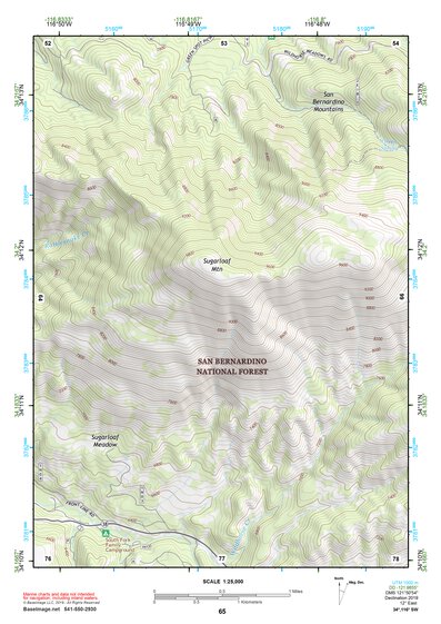 34116SW Page 65 Big Bear Lake Topo Preview 1