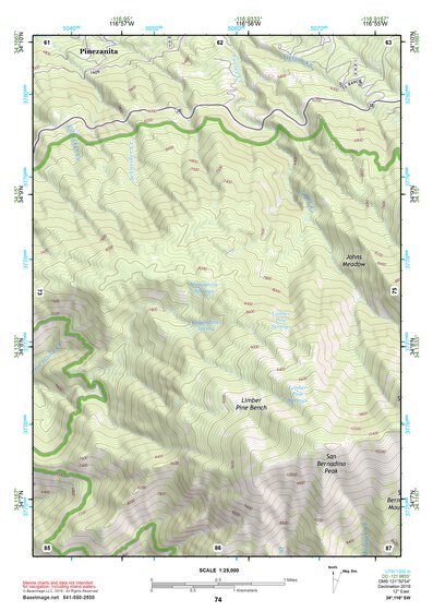34116SW Page 74 Big Bear Lake Topo Preview 1