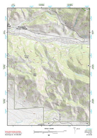 34116SW Page 85 Big Bear Lake Topo Preview 1