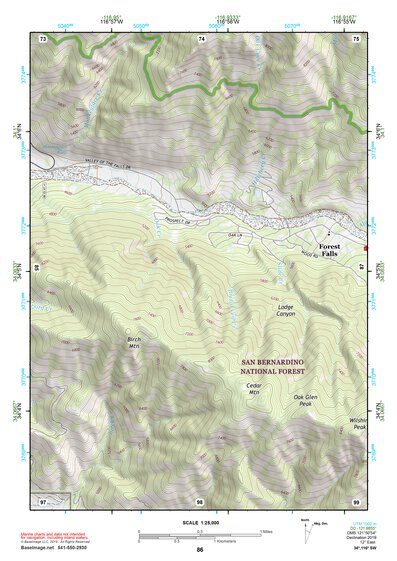 34116SW Page 86 Big Bear Lake Topo Preview 1