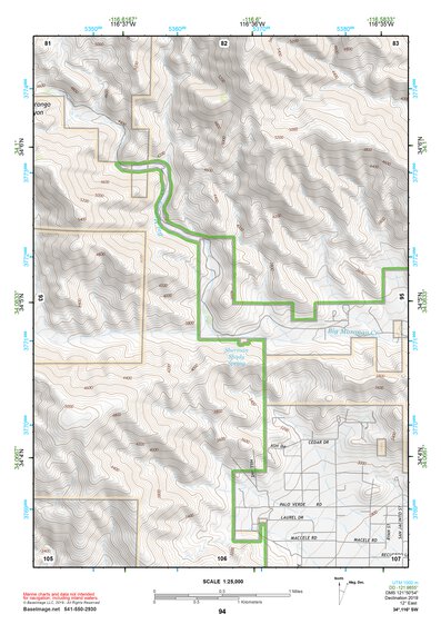34116SW Page 94 Big Bear Lake Topo Preview 1