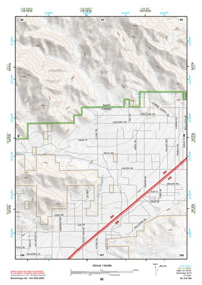 34116SW Page 95 Big Bear Lake Topo Preview 1