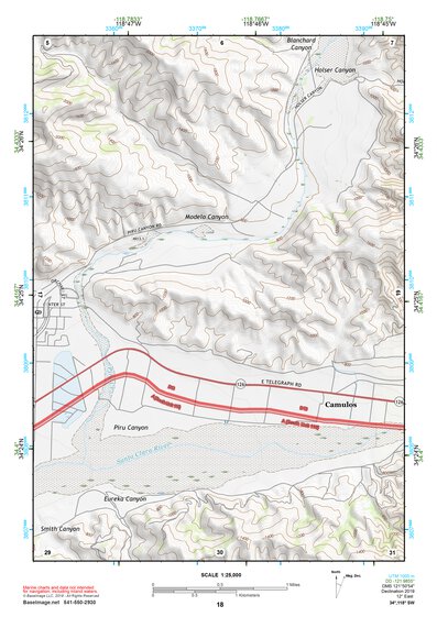 34118SW Page 18 Los Angeles Topo Preview 1