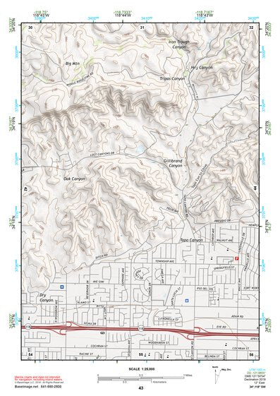 34118SW Page 43 Los Angeles Topo Preview 1