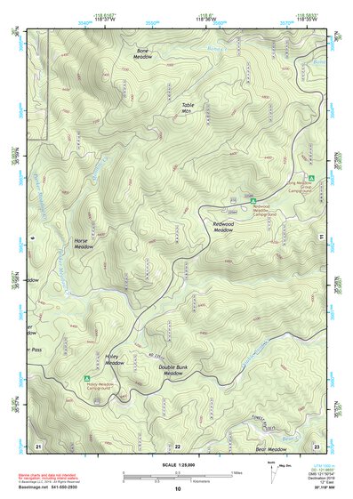 35118NW Page 10 Isabella Lake Topo Preview 1