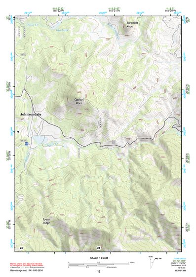 35118NW Page 12 Isabella Lake Topo Preview 1