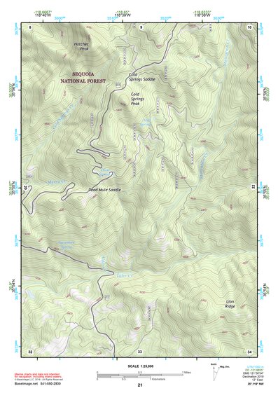 35118NW Page 21 Isabella Lake Topo Preview 1