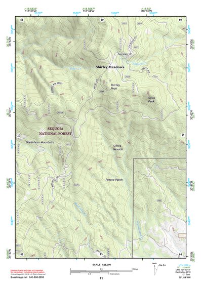 35118NW Page 71 Isabella Lake Topo Preview 1