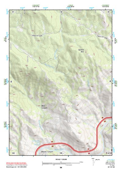 35118NW Page 94 Isabella Lake Topo Preview 1