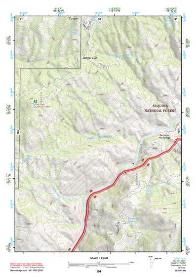 35118NW Page 104 Isabella Lake Topo Preview 1