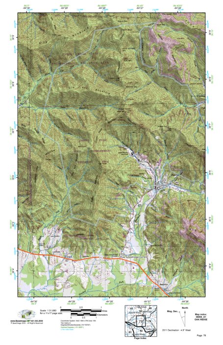 Oak Ridge Cc Map (36084a1) Page 078 Oak Ridge Map by BaseImage Publishing | Avenza Maps