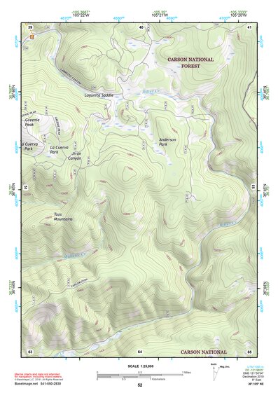 36105NE Page 52 Wheeler Peak Topo Preview 1