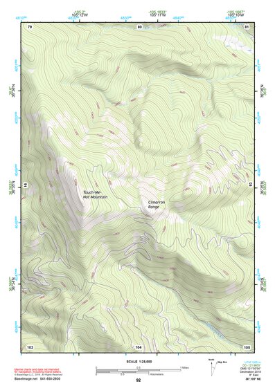 36105NE Page 92 Wheeler Peak Topo Preview 1