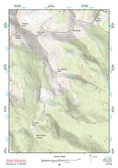 36105NE Page 99 Wheeler Peak Topo Preview 1