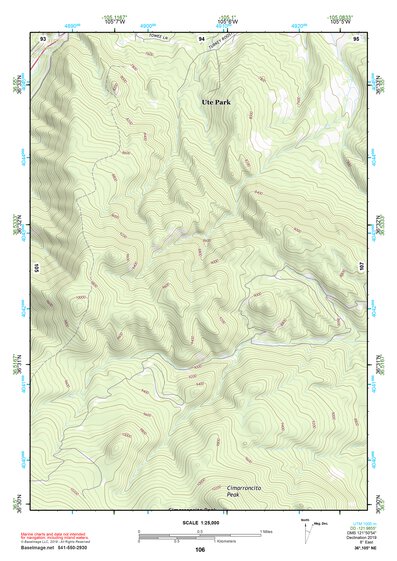 36105NE Page 106 Wheeler Peak Topo Preview 1