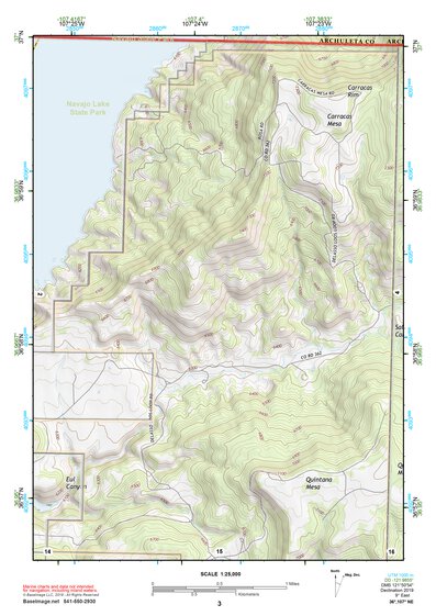 36107NE Page 3 Navajo Reservoir Topo Preview 1