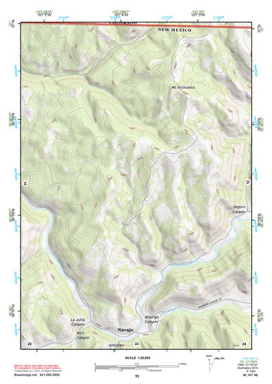 36107NE Page 11 Navajo Reservoir Topo Preview 1