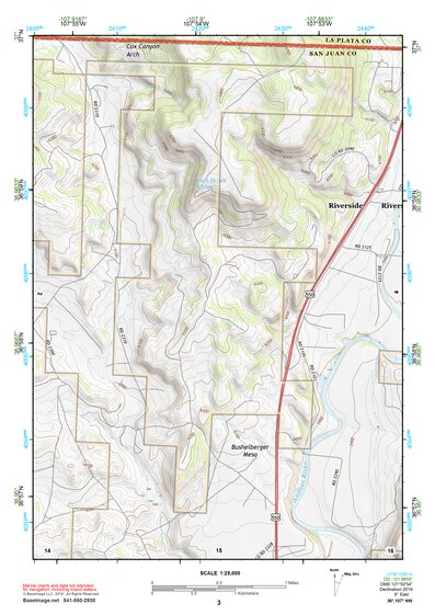 36107NW Page 3 Navajo Reservoir Topo Preview 1