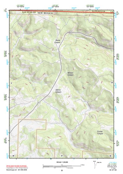 36107NW Page 9 Navajo Reservoir Topo Preview 1