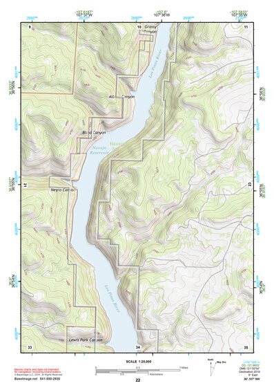 36107NW Page 22 Navajo Reservoir Topo Preview 1