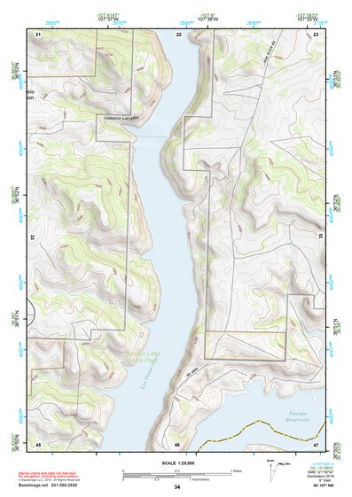 36107NW Page 34 Navajo Reservoir Topo Preview 1