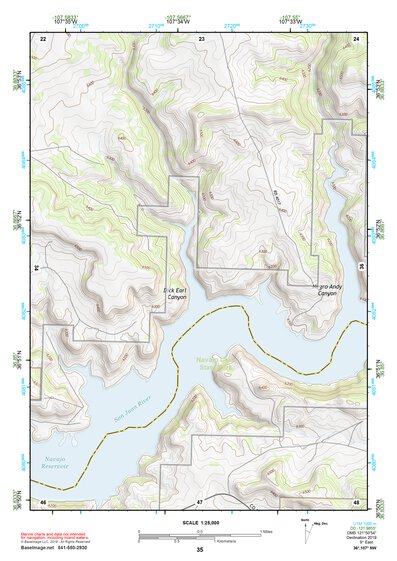 36107NW Page 35 Navajo Reservoir Topo Preview 1