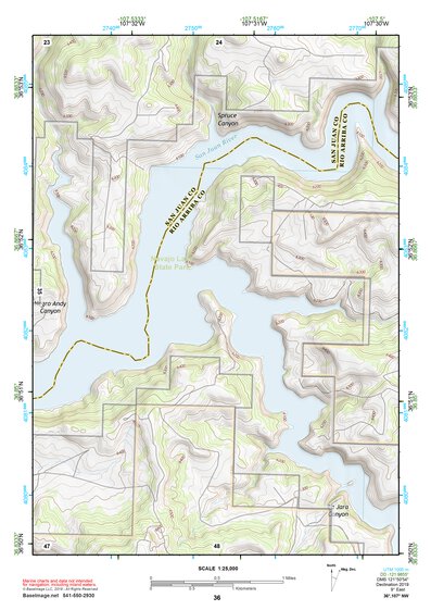 36107NW Page 36 Navajo Reservoir Topo Preview 1