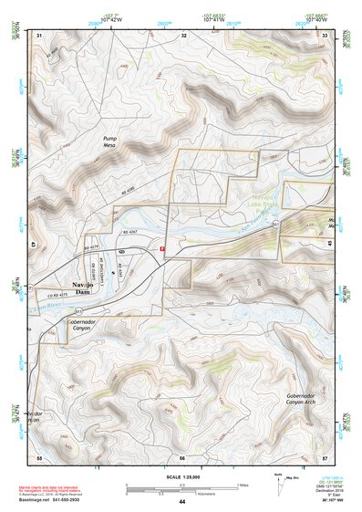 36107NW Page 44 Navajo Reservoir Topo Preview 1